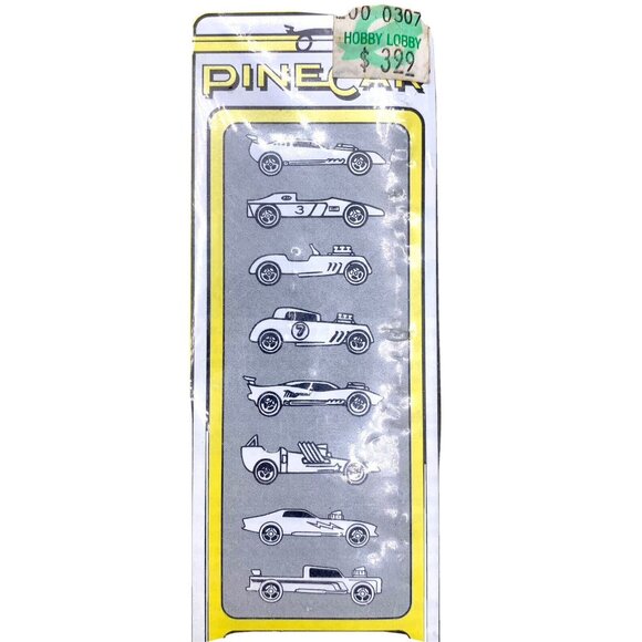 Vintage 90s PineCar Derby Racer Basic Kit Scout Car Pre Cut Design NEW Old Stock - Picture 2 of 7